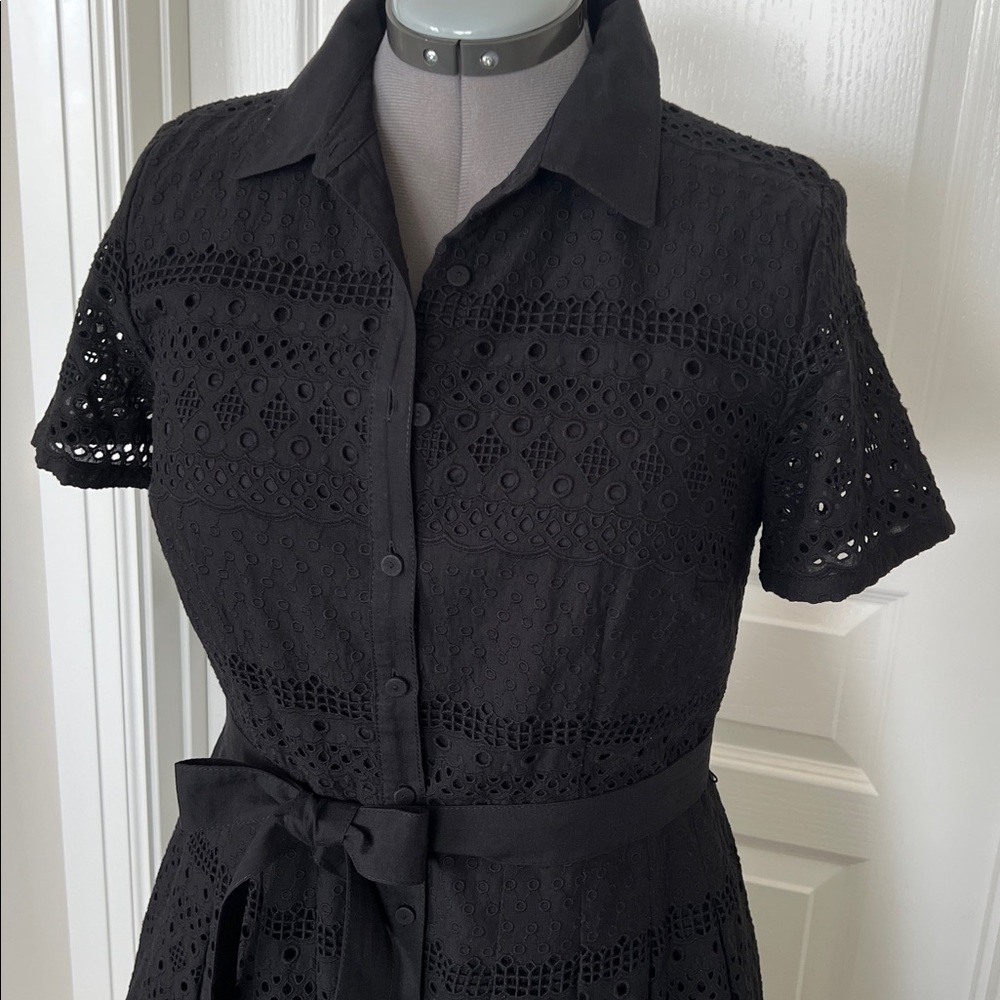 NWOT Talbots Eyelet Shirt Dress - Picture 2 of 9